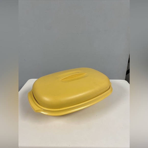 Vintage Tupperware 3 Pc Harvest Gold Microwave Vegetable Steamer 1273 1274 1275 - Picture 8 of 8